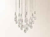 Soltaire Round Chandelier in Nickel
