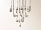 Soltaire Round Chandelier in Nickel