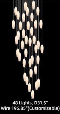 Elegant Flower Chandelier For Foyer/ Staircase