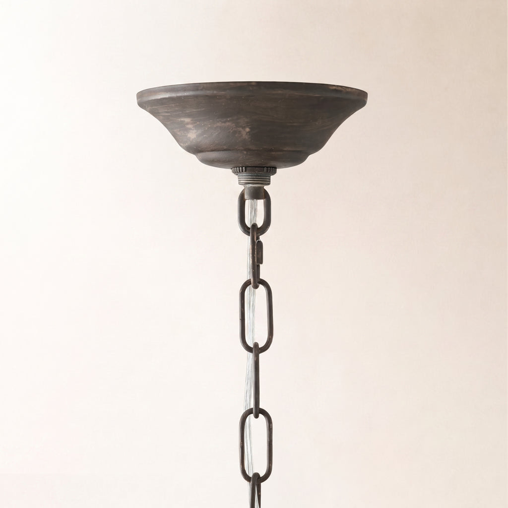 Fiore 48" Crown Chandelier in Bronze with Smoke Glass