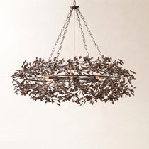 Fiore 48" Crown Chandelier in Bronze with Smoke Glass