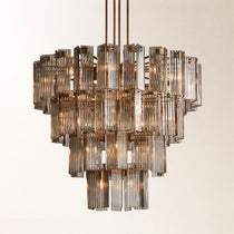 Delsie Round Glass Chandelier 38" 48" 60"