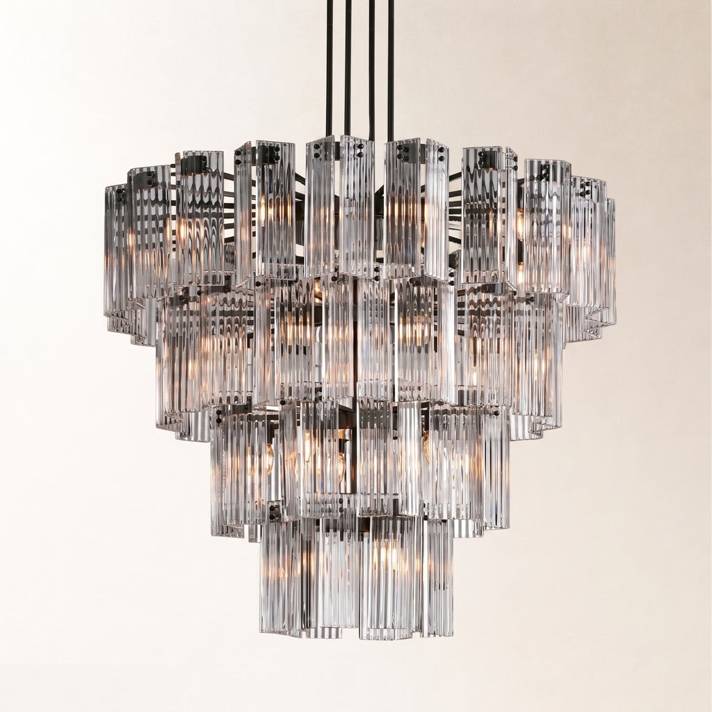 Delsie Round Glass Chandelier 38" 48" 60"