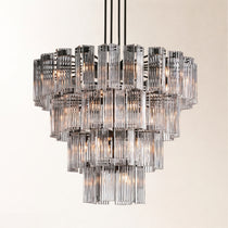 Delsie Round Glass Chandelier 38" 48" 60"