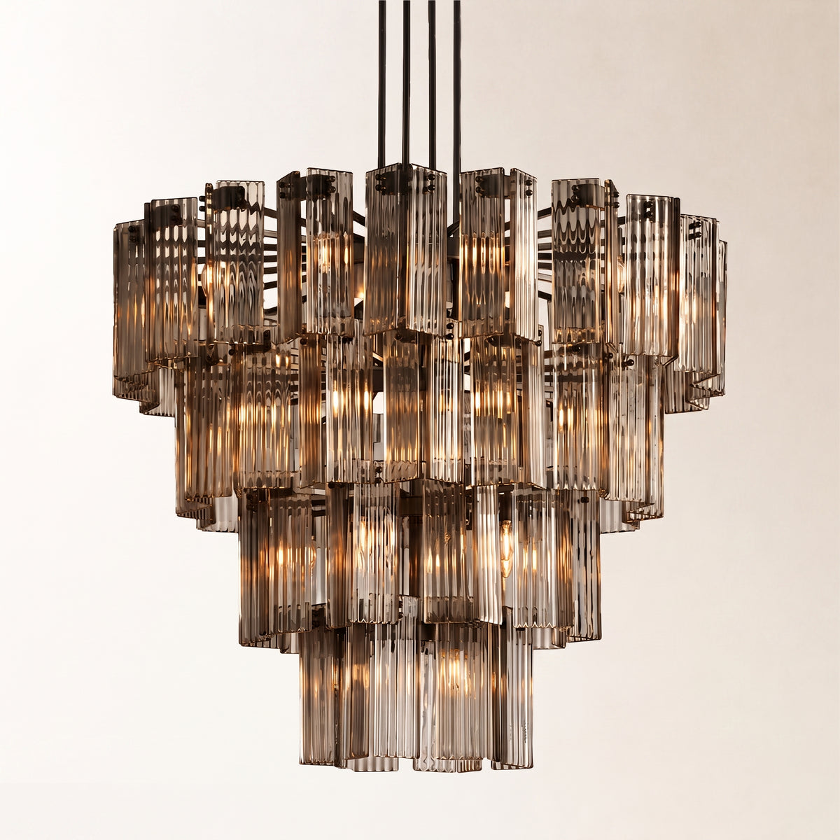 Delsie Round Glass Chandelier 38" 48" 60"