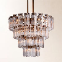 Delsie Round Glass Chandelier 38" 48" 60"