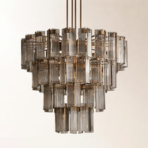 Delsie Round Glass Chandelier 38" 48" 60"