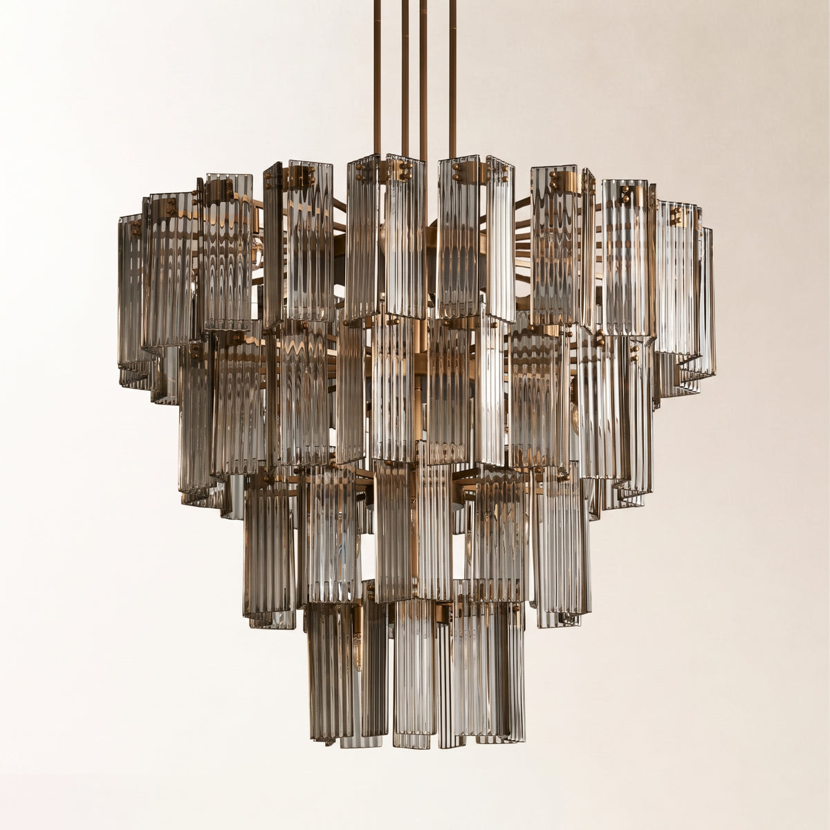Delsie Round Glass Chandelier 38" 48" 60"