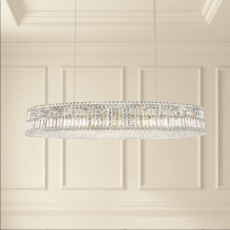 Modern Oval Crystal Chandelier