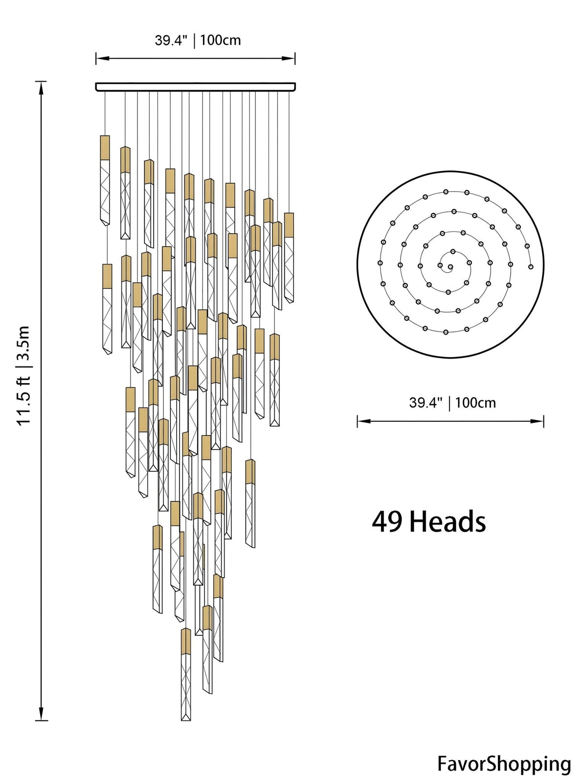 RAYS Chandelier