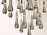 Soltaire Round Chandelier in Nickel
