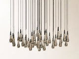 Soltaire Round Chandelier in Nickel