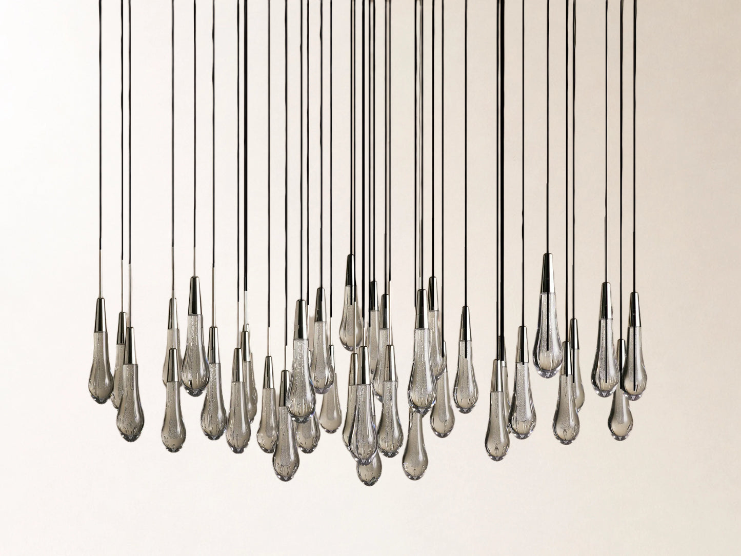 Soltaire Round Chandelier in Nickel