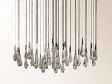 Soltaire Round Chandelier in Nickel