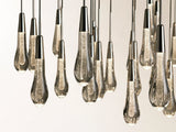 Soltaire Round Chandelier in Nickel