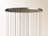 Soltaire Round Chandelier in Nickel
