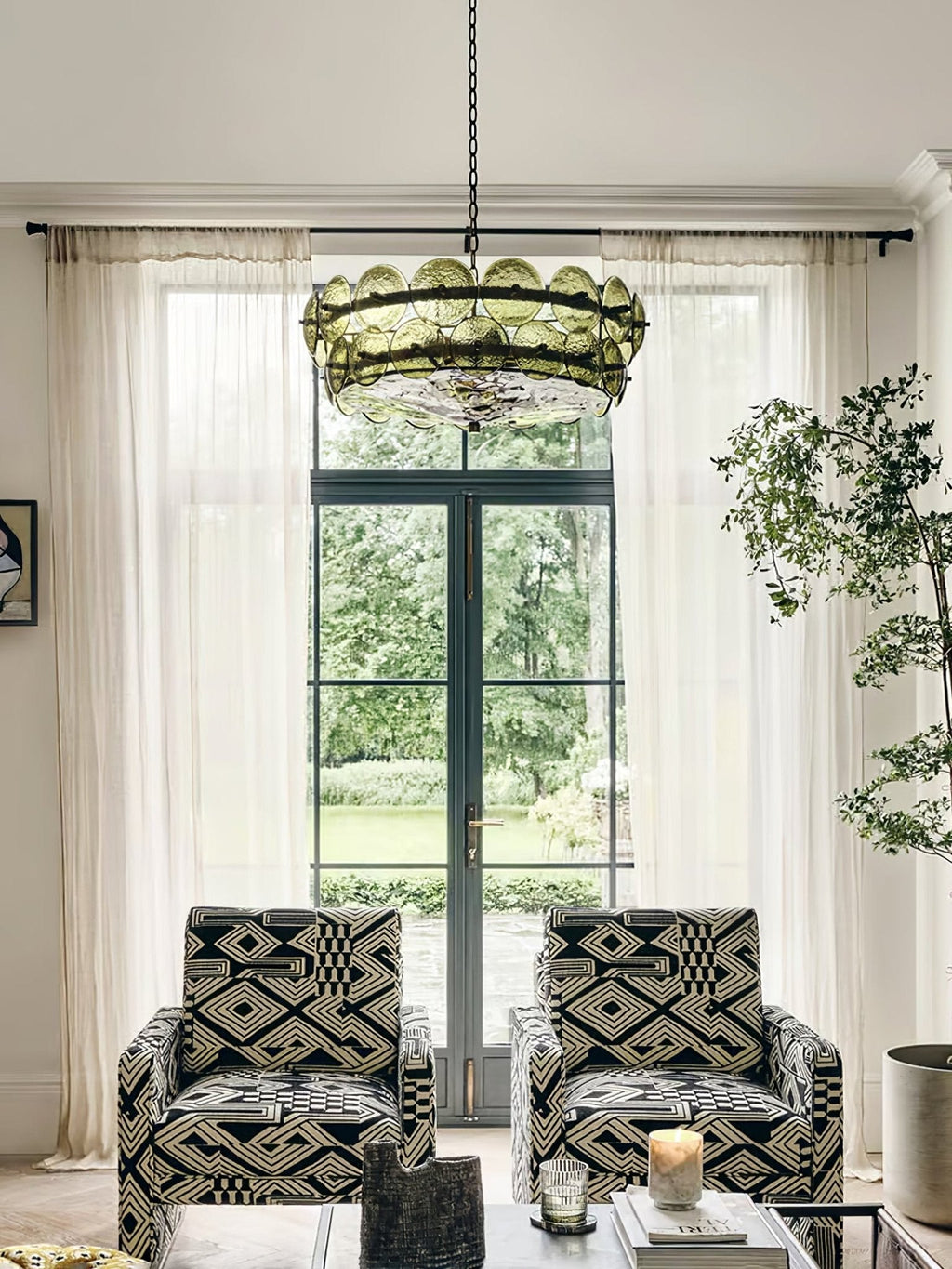 Solaris Disc Murano Glass Chandelier