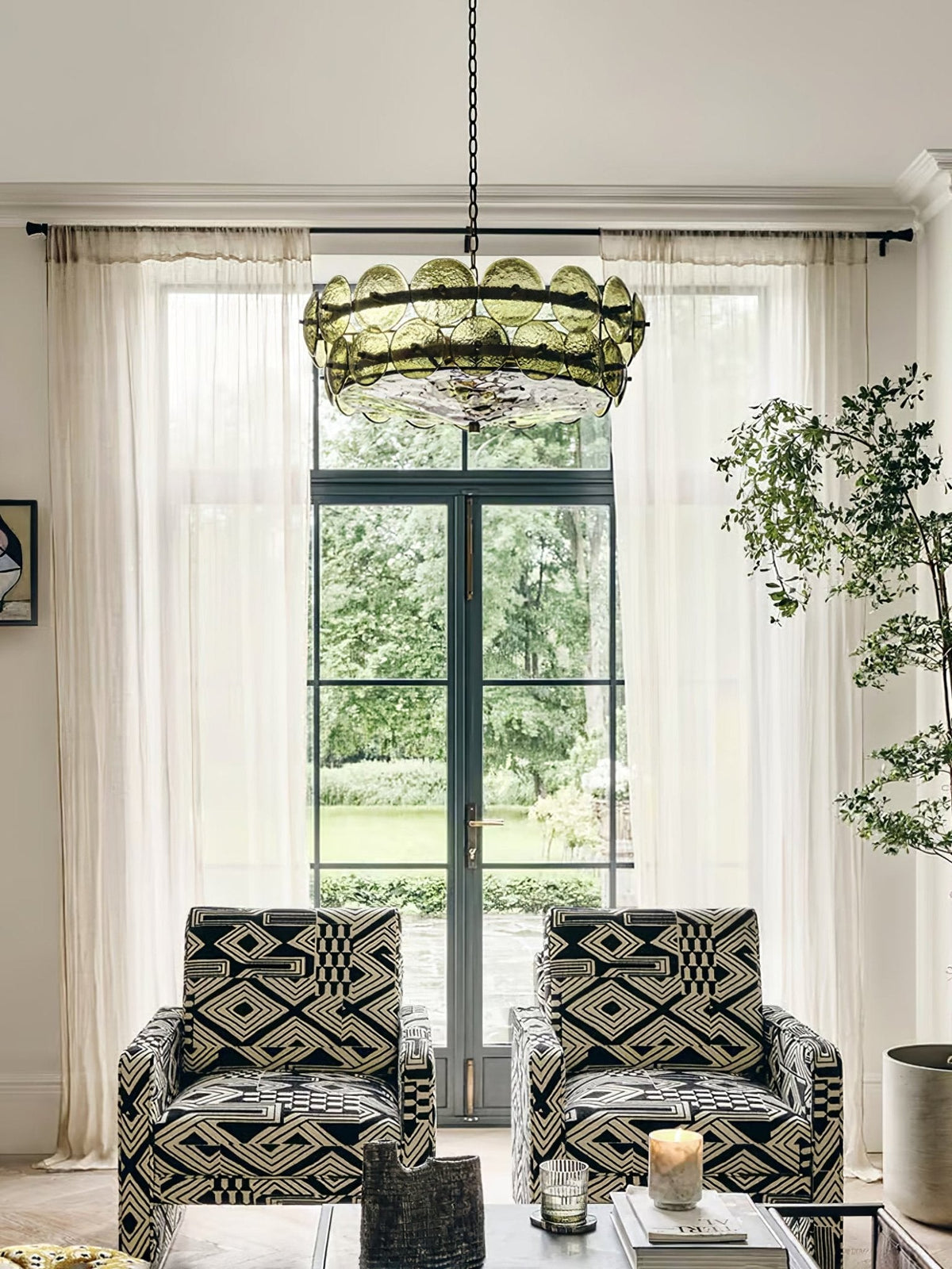 Solaris Disc Murano Glass Chandelier