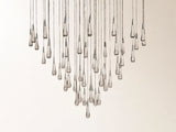 Soltaire Round Chandelier in Nickel