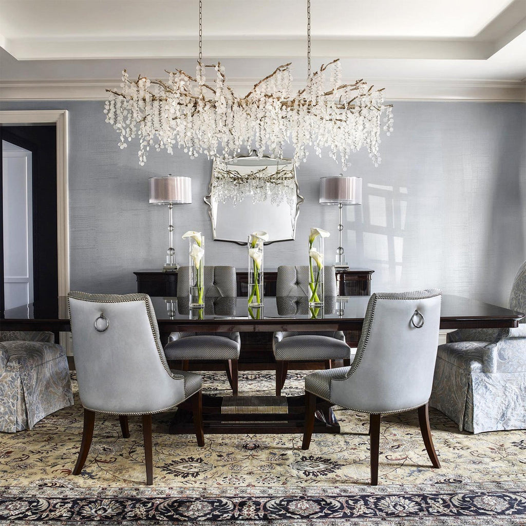 Shiro Branch Clear Crystal Brass Chandelier