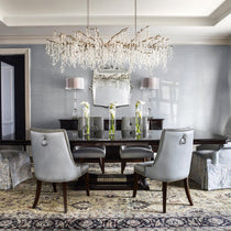 Shiro Branch Clear Crystal Brass Chandelier