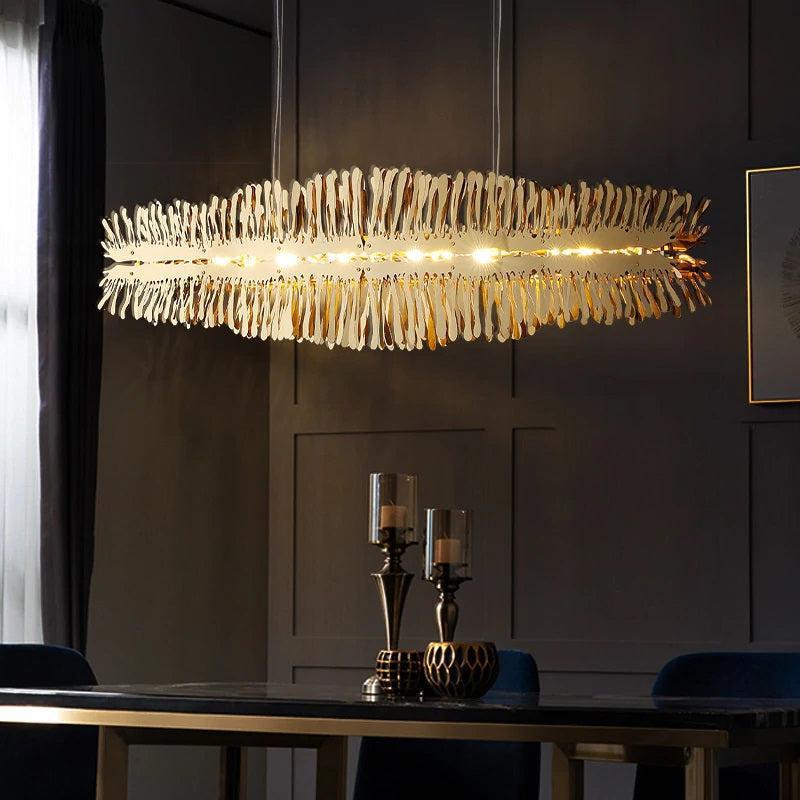 Clemo Island Gold Chandelier In Stainless Steel