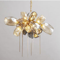 Glass Chandelier Italian Light Luxury Light Fixture for Dining Room/Living Room