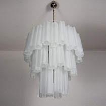 Murano Glass Chandelier – 48 tubes – matte white