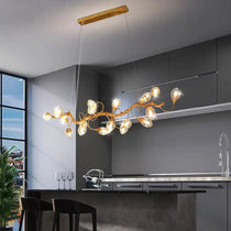 Art Clear Elegance Bubble Branch Linear Chandelier
