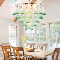 Murano Glass Mid Century Petal Chandelier