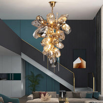 Glass Chandelier Italian Light Luxury Light Fixture for Dining Room/Living Room