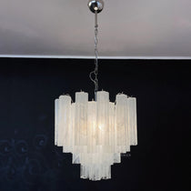 Murano Glass Alabaster White Chandelier – 36 Tubes