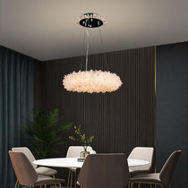 Derek Modern Rock Quartz Crystal Cluster Halo Chandelier