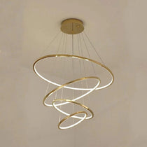 Multi Rings Modern Staircase Chandelier