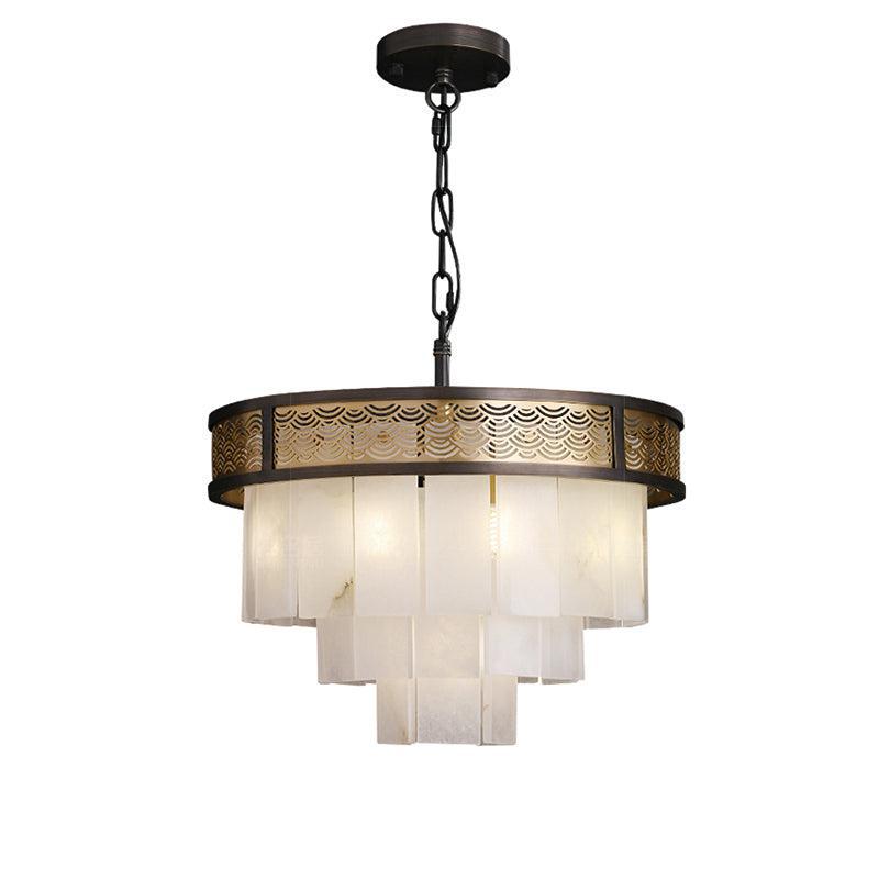 Marble Alabaster Lorry Multi-layer Classic Chandelier