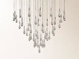 Soltaire Round Chandelier in Nickel