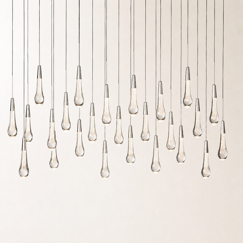 Soltaire Crystal Linear Chandelier 37" 50" 60" 70" 87" 120"W