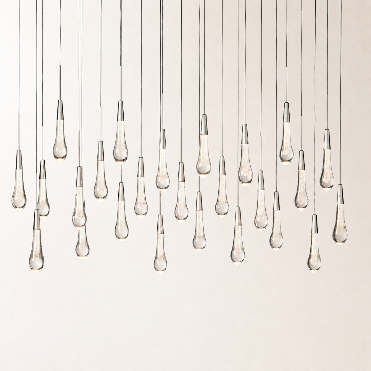 Soltaire Crystal Linear Chandelier 37" 50" 60" 70" 87" 120"W