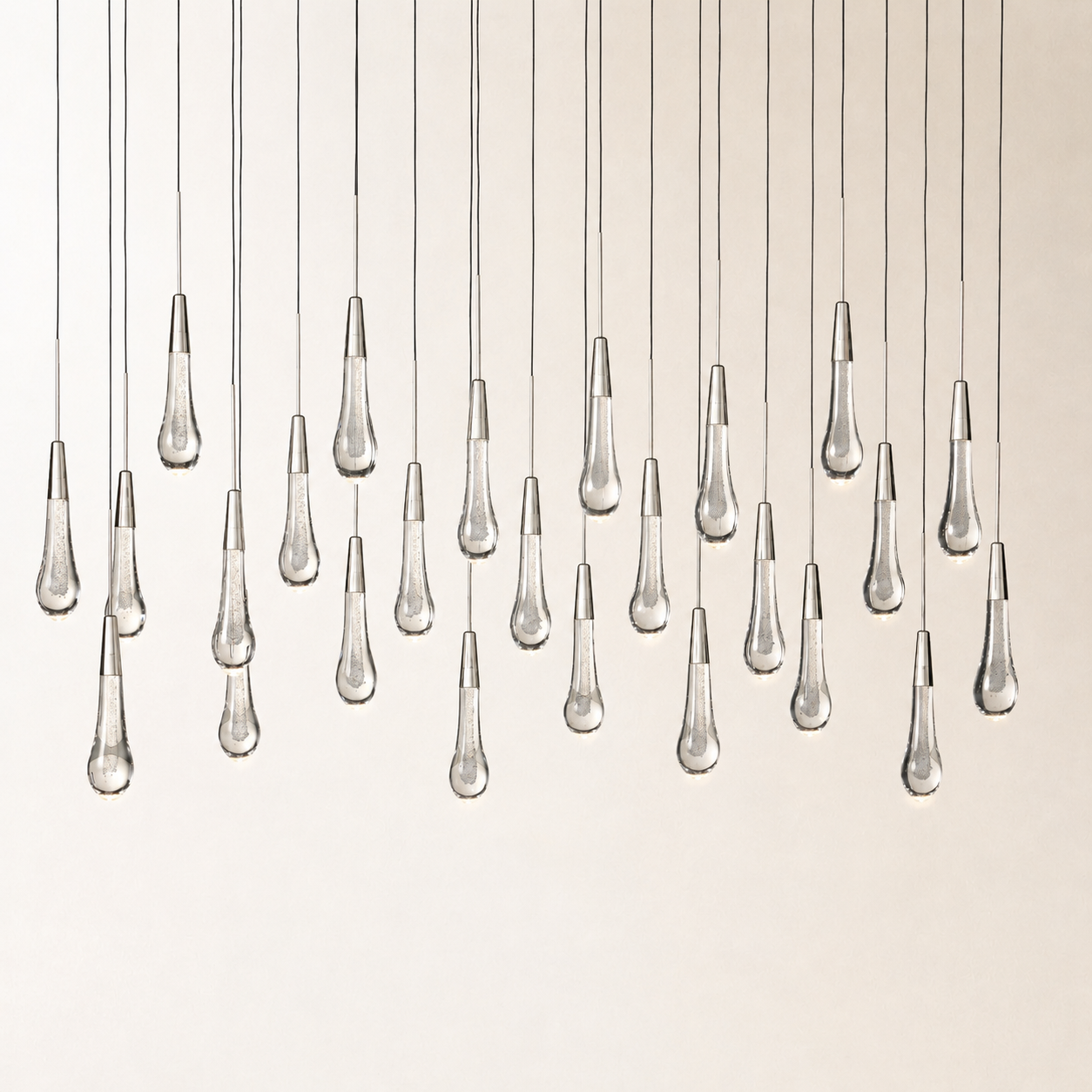Soltaire Crystal Linear Chandelier 37" 50" 60" 70" 87" 120"W