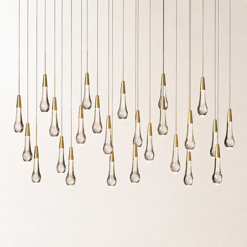 Soltaire Crystal Linear Chandelier 37" 50" 60" 70" 87" 120"W