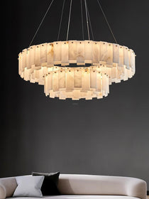 Halos Alabaster Round/Square Chandelier