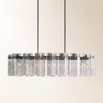 Delsie Oval Art Glass Chandelier 51" 63" 72"