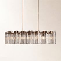 Delsie Oval Art Glass Chandelier 51" 63" 72"