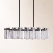Delsie Oval Art Glass Chandelier 51" 63" 72"