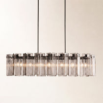 Delsie Oval Art Glass Chandelier 51" 63" 72"