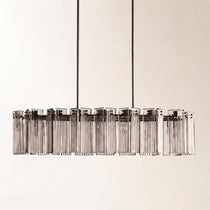 Delsie Oval Art Glass Chandelier 51" 63" 72"