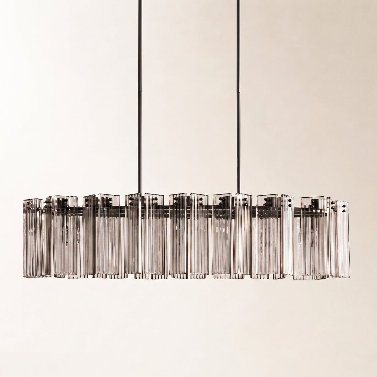 Delsie Oval Art Glass Chandelier 51" 63" 72"