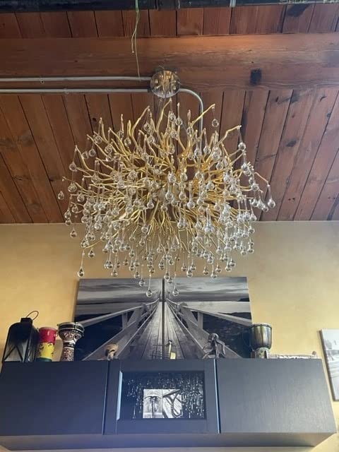 Raindrop Crystal Stunning Tree Branch Crystal Chandelier For Living Dining Room