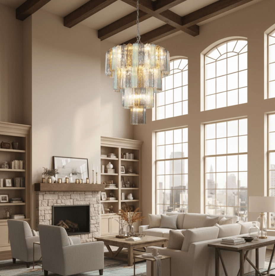 Modern Lustrava Prism Chandelier - CasaraHouse