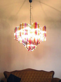 Murano Glass Chandelier – 200 prisms – Multicolored
